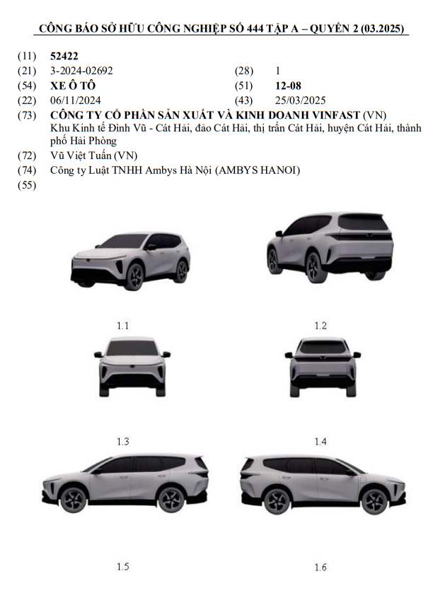 VinFast Limo Green: Đăng Ký Bản Quyền Kiểu Dáng, Hé Lộ Chi Tiết "Khác Thường" 2 dang ky kieu dang limo green