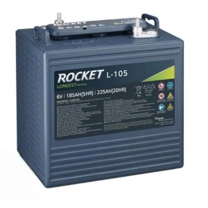 Mua bán pin Lithium & phụ kiện chính hãng 39 Ắc quy xe điện Rocket 6V 225Ah L-105