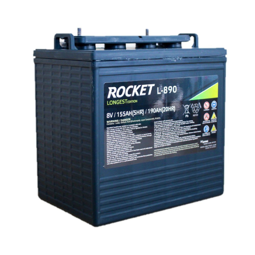 Ắc quy xe điện Rocket 8V 190Ah L-890 1 Ắc quy xe điện Rocket 8V 190Ah L-890